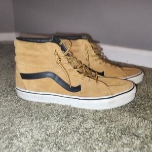 Vans Sk8 Hi Pro Brown Black Skateboard Shoes Sneakers US Mens Size 10.5